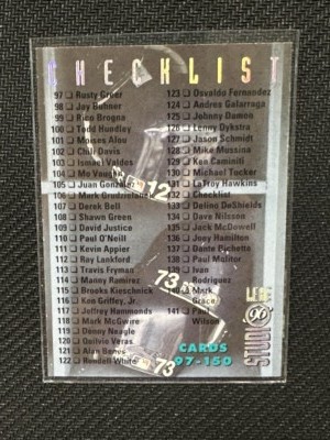 Checklist 97-150 1996 Leaf Studio Silver One OF One Hundred  #132