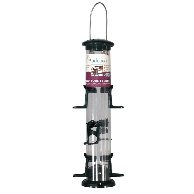 Woodlink Natube8 Audubon 4 Port Mixed Seed Tube Feeder Red Apple