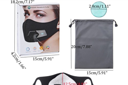 Air Purifying Smart Electric Face Mask + Bonus filter - Picture 3 of 5