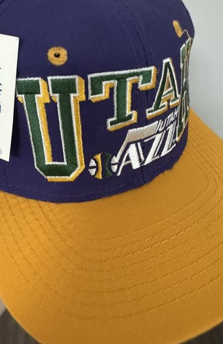 Vintage NBA Utah Jazz Twill Sports Specialties Snapback Script Hat Youngan - Picture 5 of 15