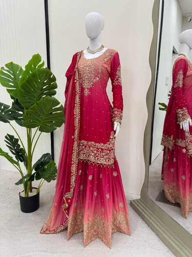 SALWAR KAMEEZ DRESS BOLLYWOOD PAKISTANI STITCHED WEDDING DESIGNER INDIAN NEW - Picture 3 of 7