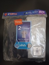 2 Pack Hanes Boys Tagless Tshirts XSMALL 4-5 Super Soft Breathable New