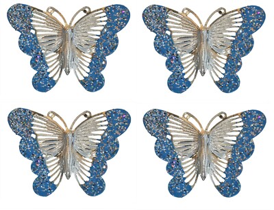 4x Glitzer SCHMETTERLING BROSCHE klein zart glitzernd glitzernd BUNT