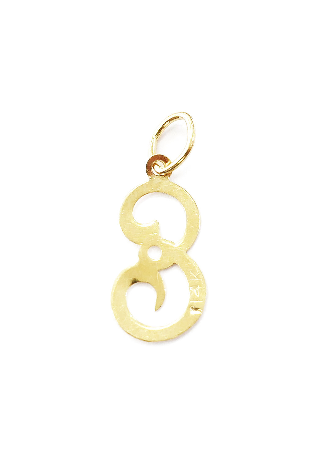 14K Yellow Gold Letter Initial Script E Necklace … - image 4