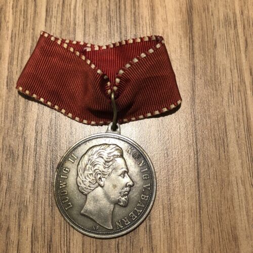 Ludwig II Koenig V Bayern 25.8 1845 - 13.8 1886 Medal - Afbeelding 1 van 2