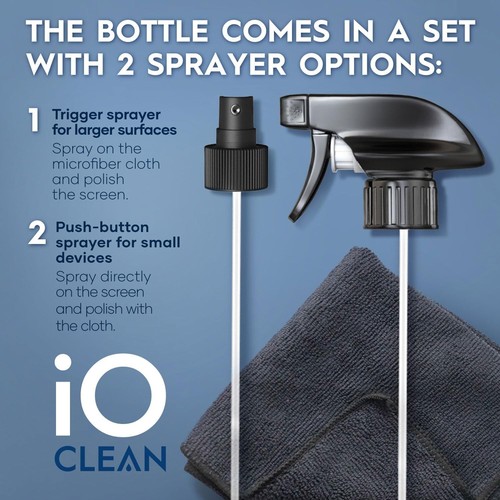 Screen Cleaner Spray 16oz - LCD LED OLED TV iPad, Laptop Microfiber Cloth Whipes - Picture 5 of 13