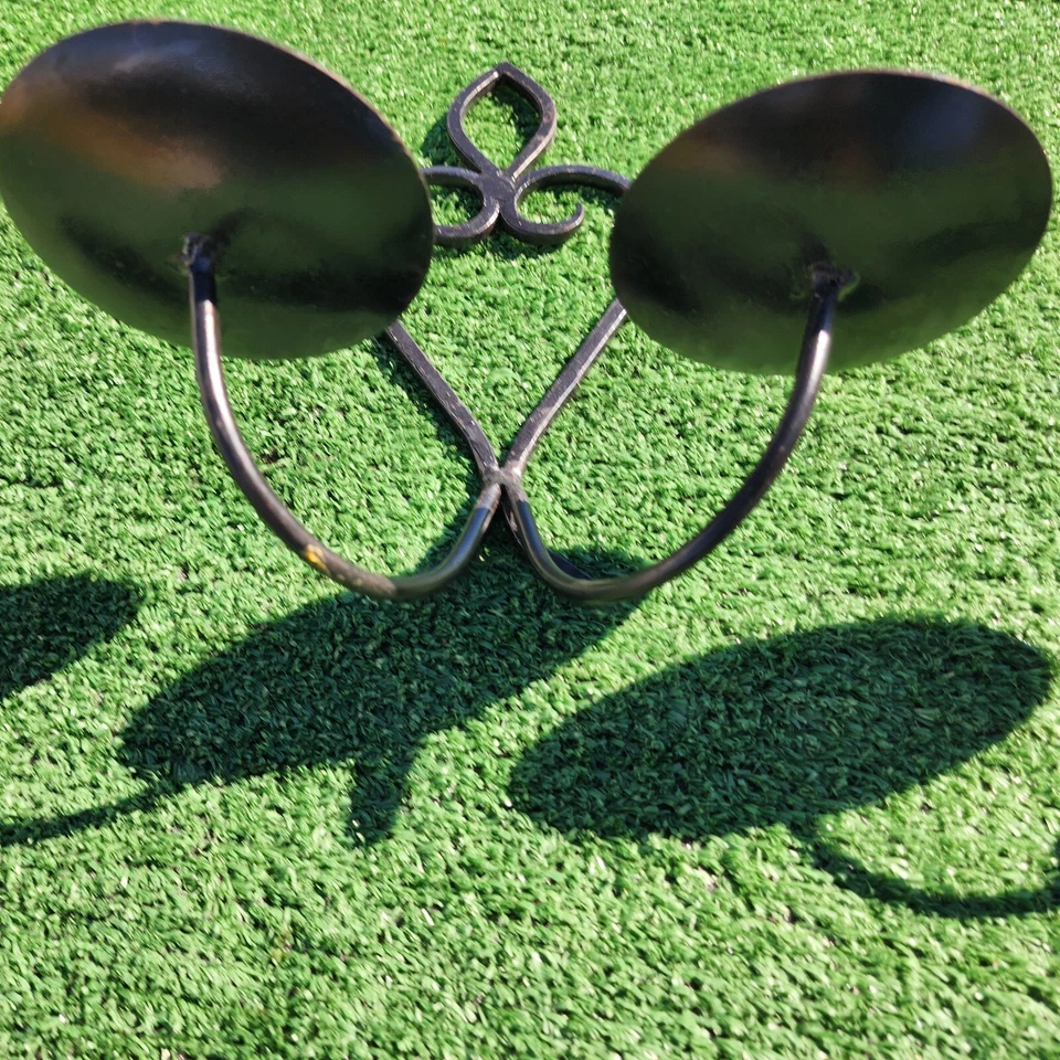 2 Apliques Candelabro Vintage Hierro Forjado Hogar Piezas Decorativas 12" Foto 4 de 4