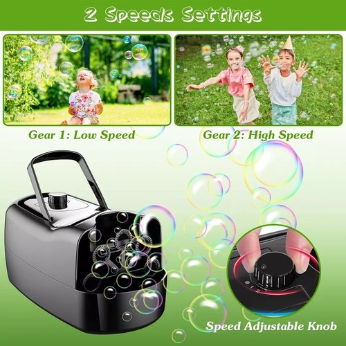 Automatic Bubble Maker Bubble Blower Bubble Blowing Machine Wedding Party Decor - Picture 6 of 10