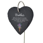 Brother Grave Stick Marker Lavender Those We Love Memorial Slate Heart Tribute