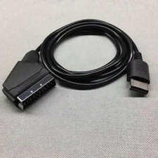 BLACK Color RGB Scart Cable Lead TV Wire for SEGA DREAMCAST Consoles 