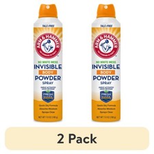  2 pack Arm  Hammer Invisible Odor Defense Body Powder Spray, 7 oz
