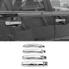 Exterior Door Handle Guards Cover Trim Bezel Decals for 4Runner 2010-2024 Chrome