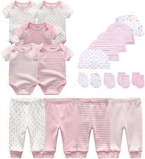 Unisex Baby Girl Layette Clothing Set 19-Piece Newborn Bodysuits Outfits Giftset