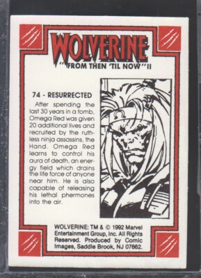 1992 ウルヴァリン \"FROM THEN 'TIL NOW\" II 全90種 Full 90 card set of 1992 Wolverine “From Then Til Now” II set