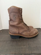 Chippewa 9" Bay Crazy Horse Steel Toe Insulated Super Logger 11.5 USA Made 25485
