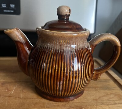 Brown Drop Tea Pot Ceramic