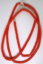 beautiful vintage old coral shape glass beads necklace