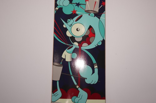 Dalek Space Monkey SIGNED Skateboard Deck Art - Navy Blue - Picture 8 of 11