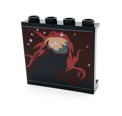 Lego New Black Panel 1 x 4 x 3 with Side Supports View of the Universe Space