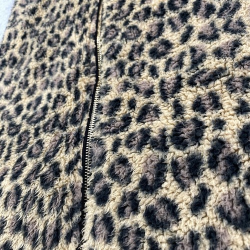 Calvin Klein Vest Womens Medium Full Zip Sherpa Fleece Soft Leopard Print City - Picture 5 of 15