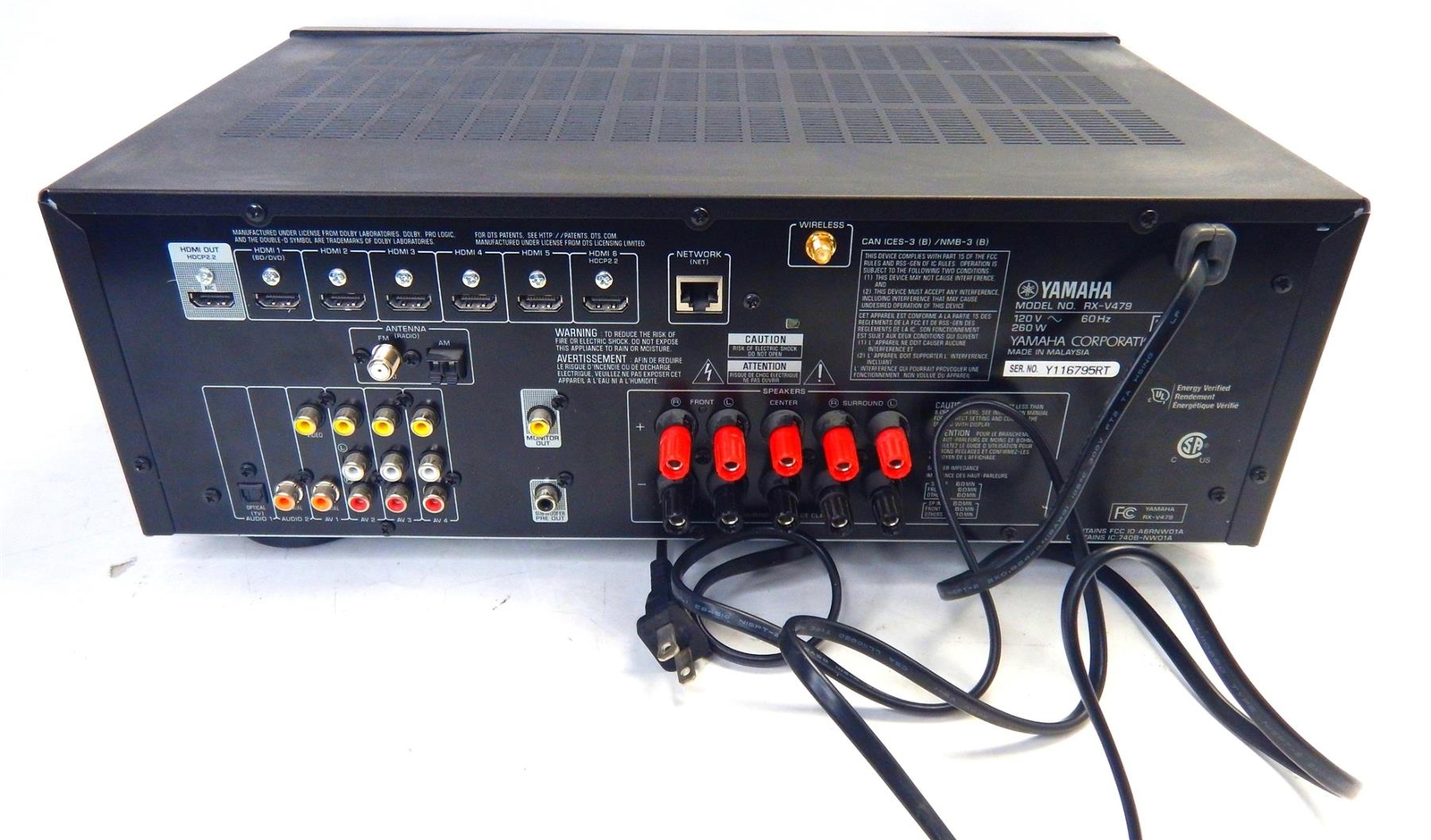 Yamaha RXV479 5.1 Channel Natural Sound AV Receiver Free Shipping eBay