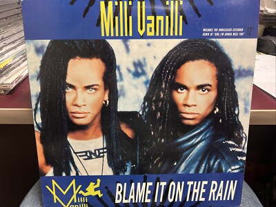 Milli Vanilli BLAME IT ON THE RAIN 12'' 1989 ARISTA 9905