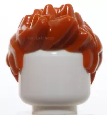 Lego Dark Orange Minifigure Hair Spiked