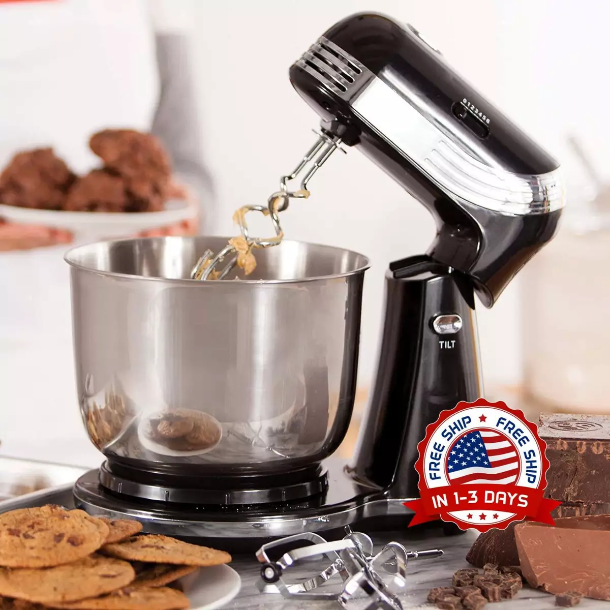 Mixer top baking machine