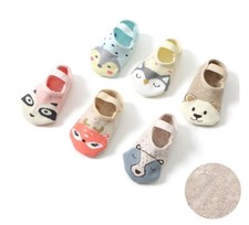 2 Pairs Cute Baby Toddler Shoes Cartoon Non-slip Cotton Warm Floor Socks Infant