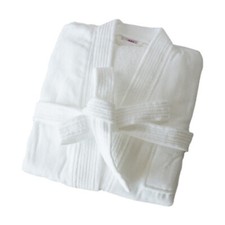 2023 White Cotton Bathrobe Towel Terry BATH Robe Men Women Gown Pajama Sleepwear