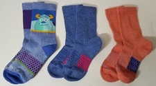 Bombas Youth Calf Socks Lot of 3 Blue Orange Monsters Inc New without Tags NWOT