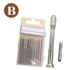 10PCS Wood Carving Chisel Tools Blade Micro Head Handmade Olive DIY Hand Set Nr0