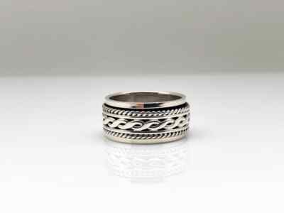 Goyal Jewels Sterling Silver Spinner Ring For Men & Women | 925 Silver Meditation Band | Handmade Statement Ring Gift - View #10