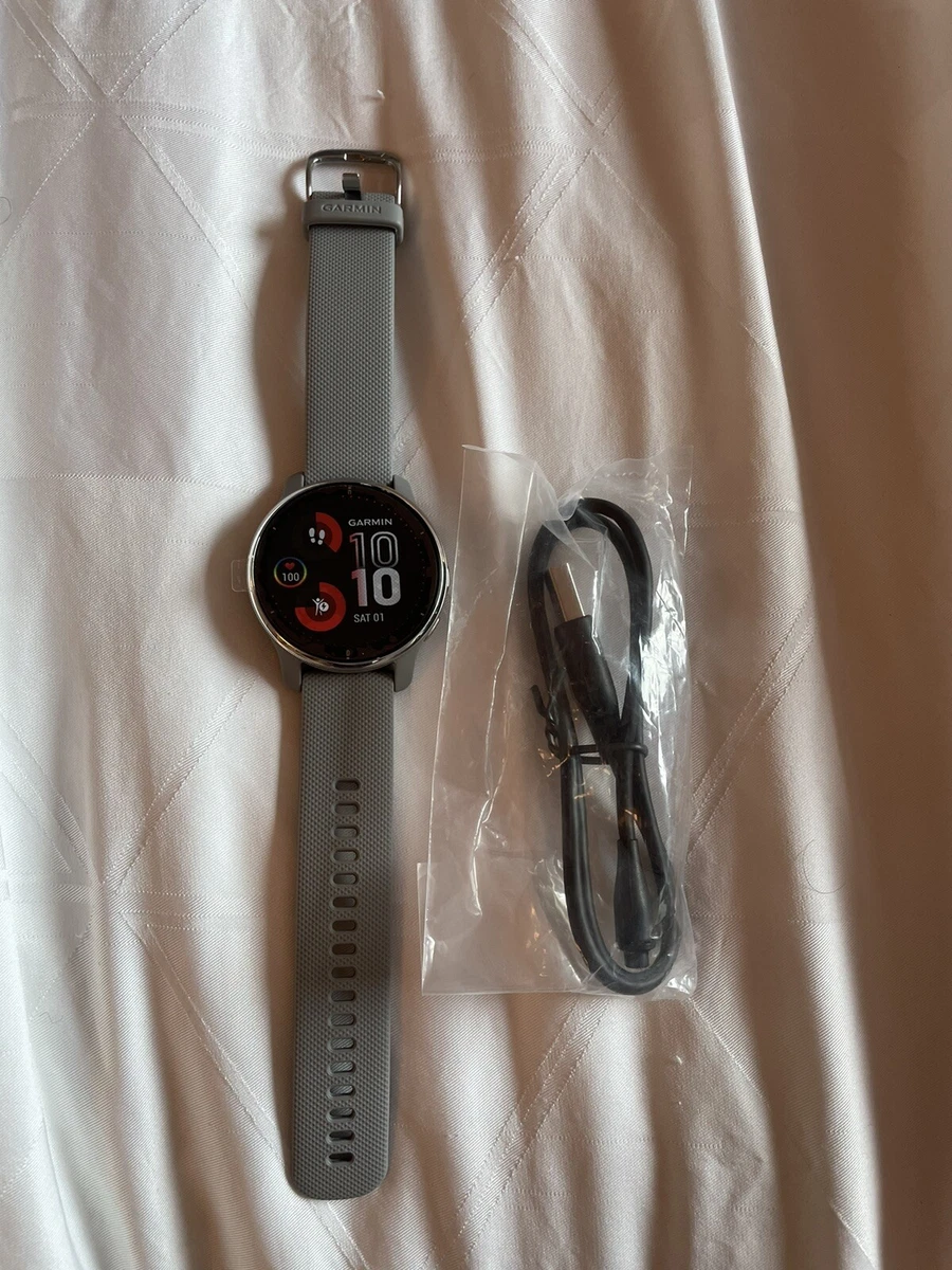 Garmin Venu 2 Plus Fitness GPS Smartwatch - Silver/Powder Gray Band