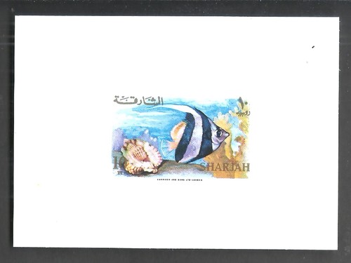 UAE United Arab Emirates 1966 - Deluxe Proof MNH - Fishes Sea Animals Michel 245