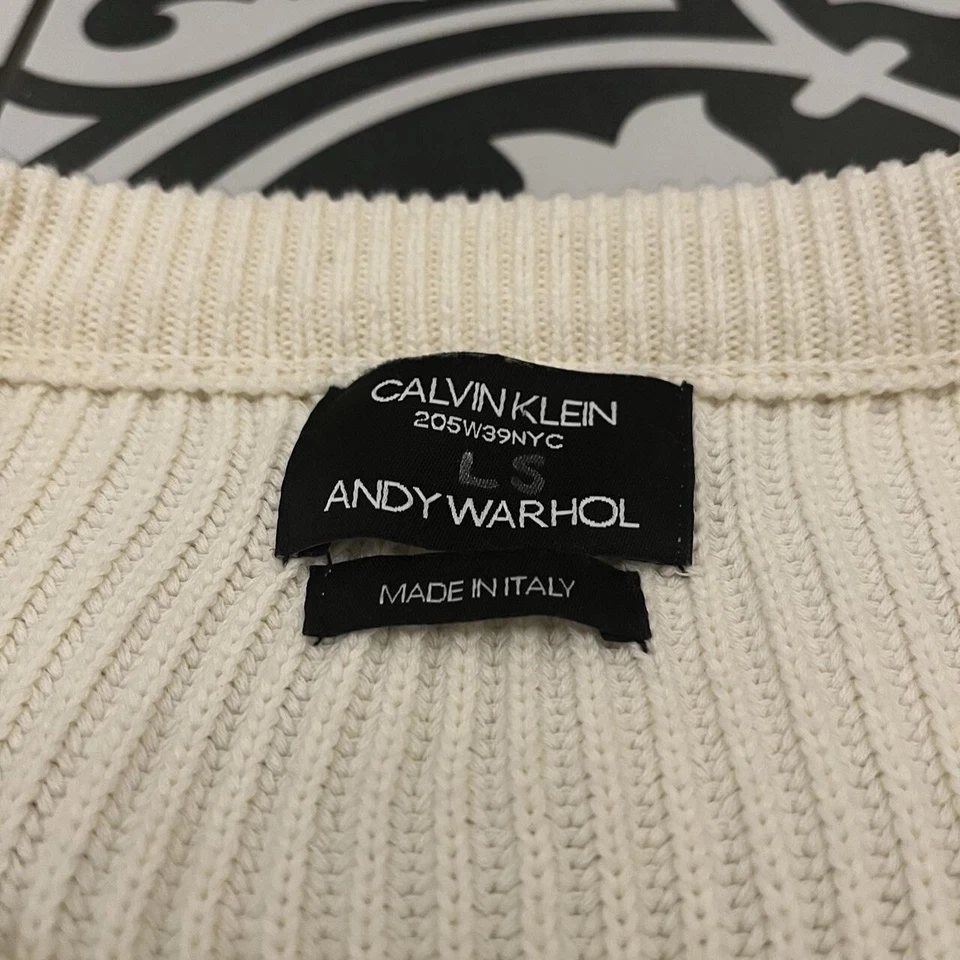Calvin Klein X Andy Warhol 205W39NYC ребристый хлопок свитер - Изображение 3 из 4