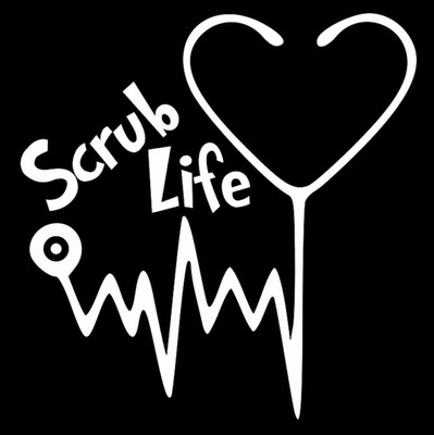 Scrub Life Medical Nurse Car Truck Laptop Window Laptop Vinyl Decal Sticker