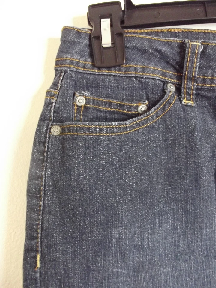US Polo Assn Womens Denim JEAN SKIRT - Size 8 - Kick Pleat Flat Front - Image 3 of 4