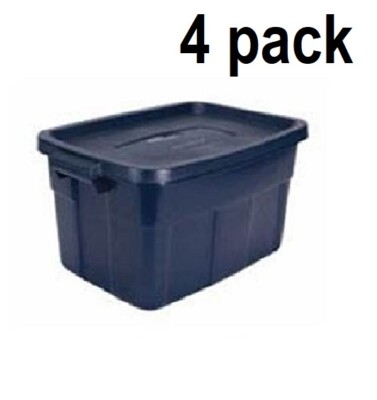 PLASTIC STORAGE CONTAINERS Rubbermaid 14 Gallon Tote Box Bin