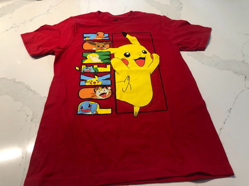 Pikachu Pokémon Boys Youth XL (16/18) Red Graphic Print Short Sleeve T-Shirt