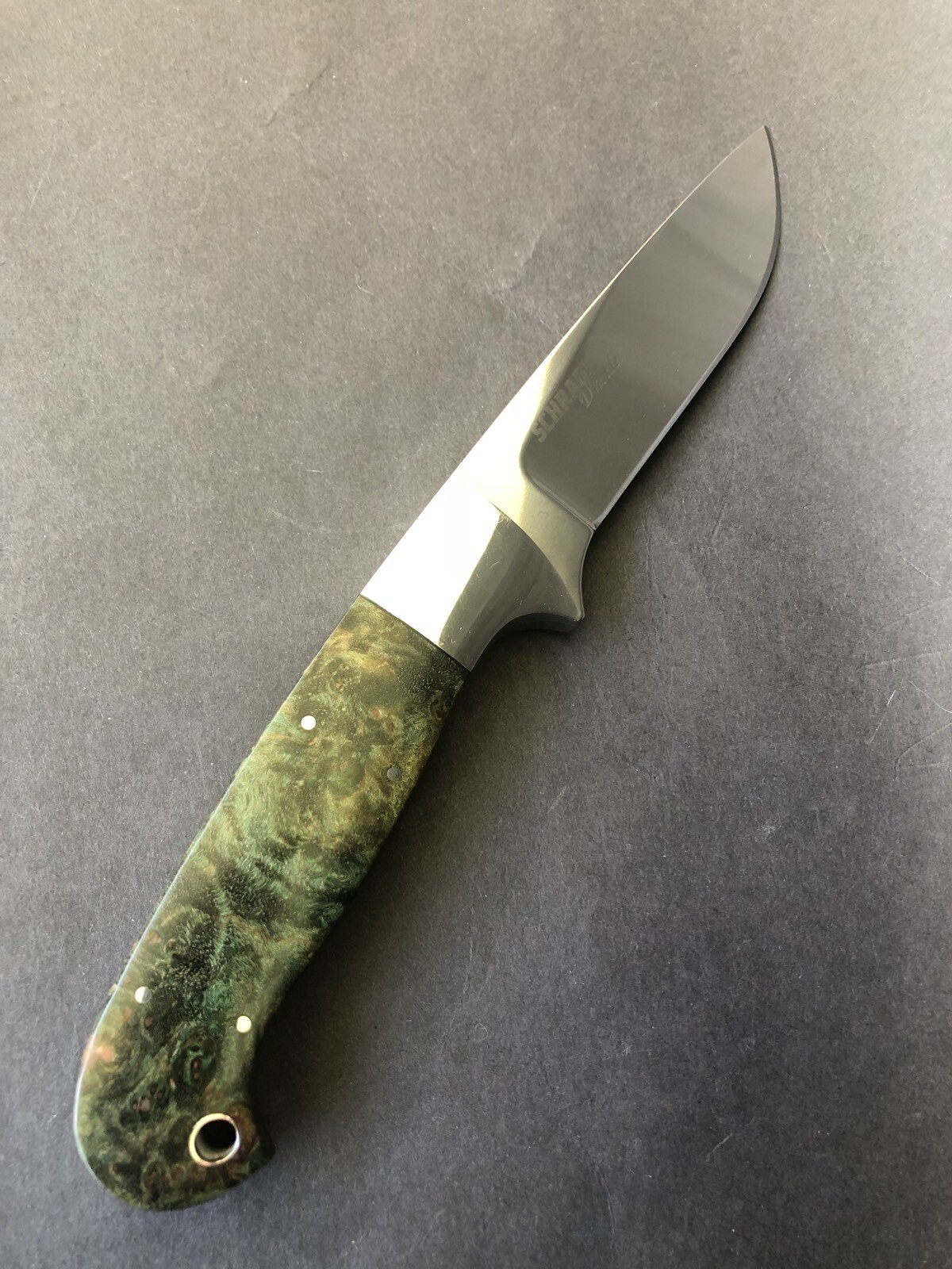 Schrade D'Holder Knife 0985 Green Burl wood eBay