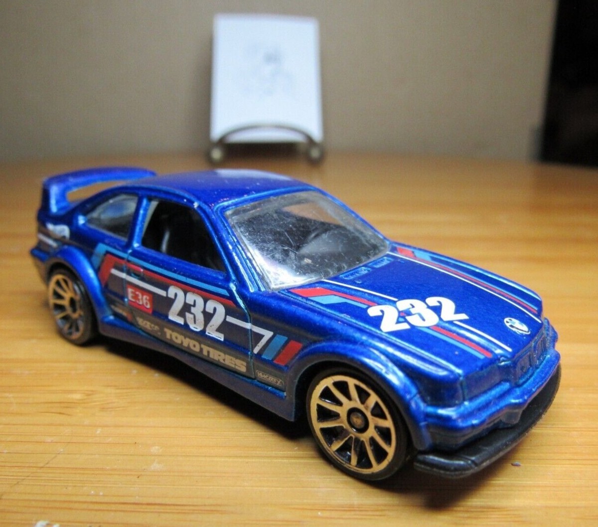HOT WHEELS 1/64 Blue '94 BMW M3 GTR Car #232-Malaysia Loose Used