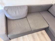 Sofa 4 Sitzer,Stoffsofa mit Armlehne, Kleine Couch,Donkergrau LxBxT 160x240x80cm