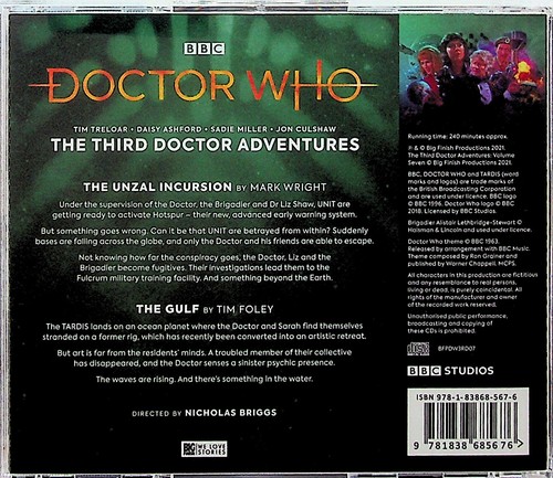 Doctor Who -The 3rd Dr Adventures Vol. 7 (4-CD Audiobook) Big Finish (Treloar) - Picture 3 of 3