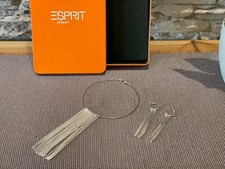 Original ESPRIT Collier / Halsreif & Creolen mit langen Ketten, 925 Silber OVP