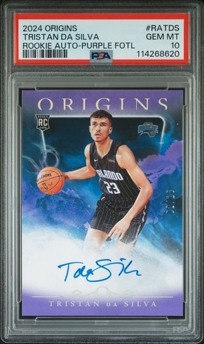 PSA 10 - 2024-25 Panini Origins FOTL Purple Rookie Auto /18 - Tristan Da Silva