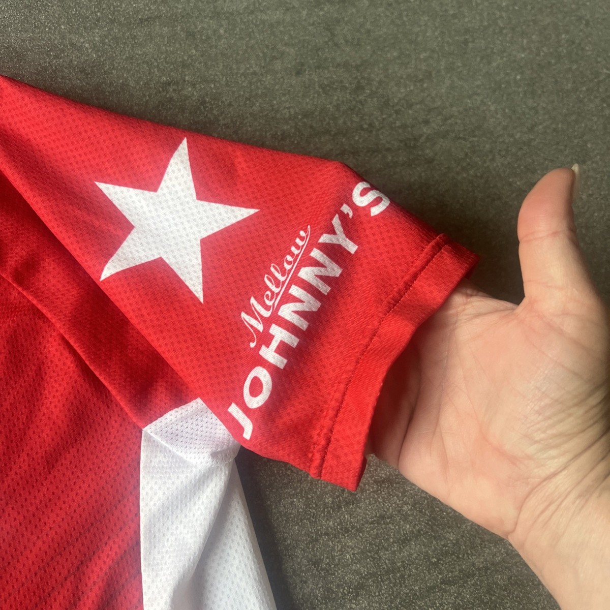 Mellow Johnny's Short Sleeve Cycling Club Jersey red men's