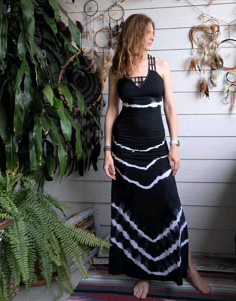 Sky Brand Boho Maxi Leather Straps Dress Size S | eBay