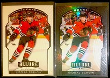 2020-21 UD Allure Nicolas Beaudin RC - Black Rainbow + Base - Blackhawks - MINT