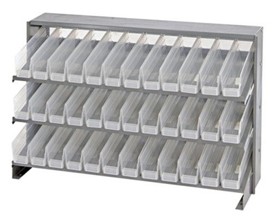 Quantum Storage Systems - QPRHA-100CL - Bench Rack W/36 Bins Clear